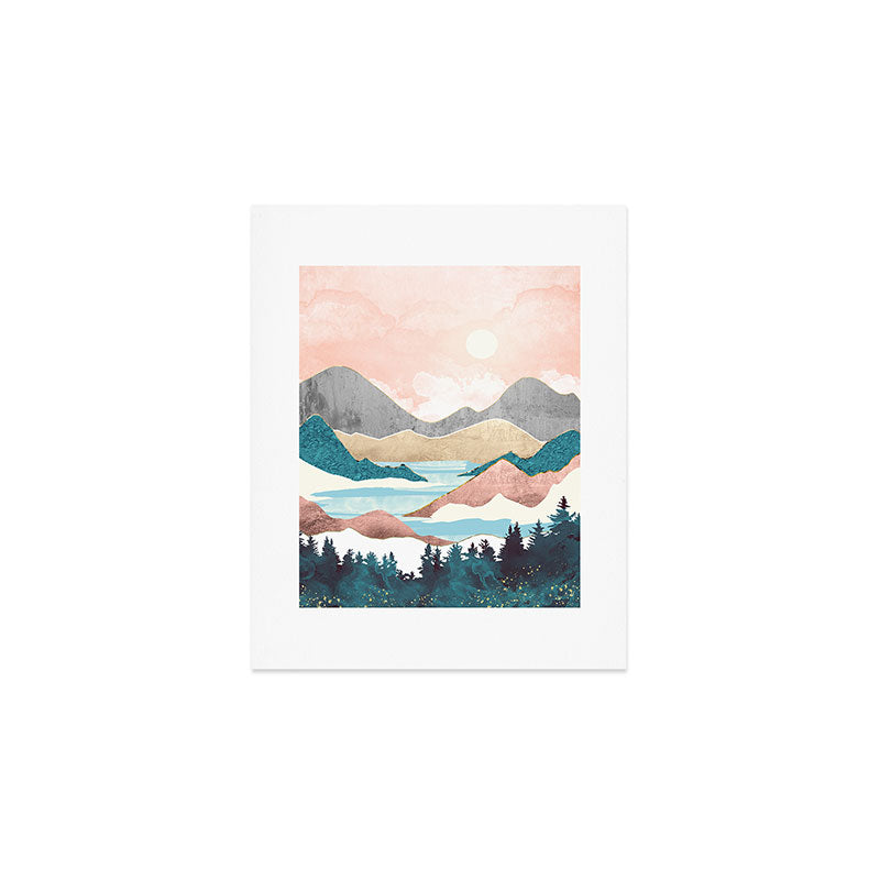 Lake Sunrise Art Print Gallery Image 1