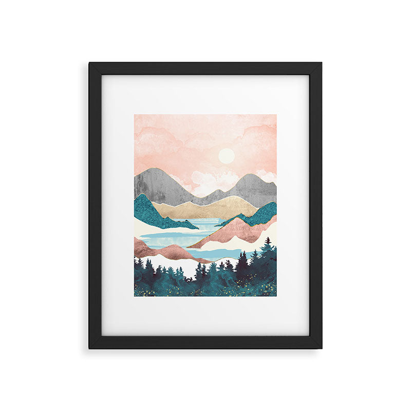 Lake Sunrise Framed Art Print Gallery Image 4