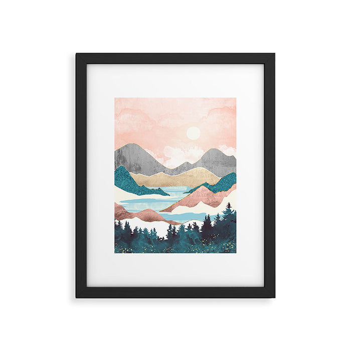 Lake Sunrise Framed Art Print Gallery Image 1