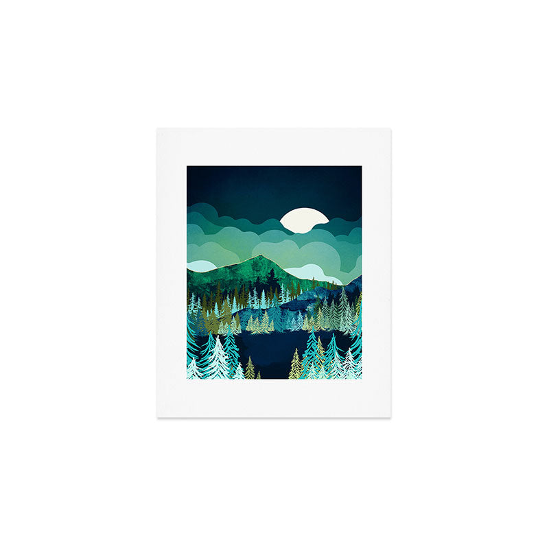 Lakeside Reflection Art Print Gallery Image 1