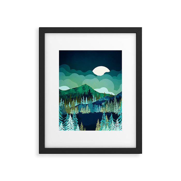 Lakeside Reflection Framed Art Print Gallery Image 1