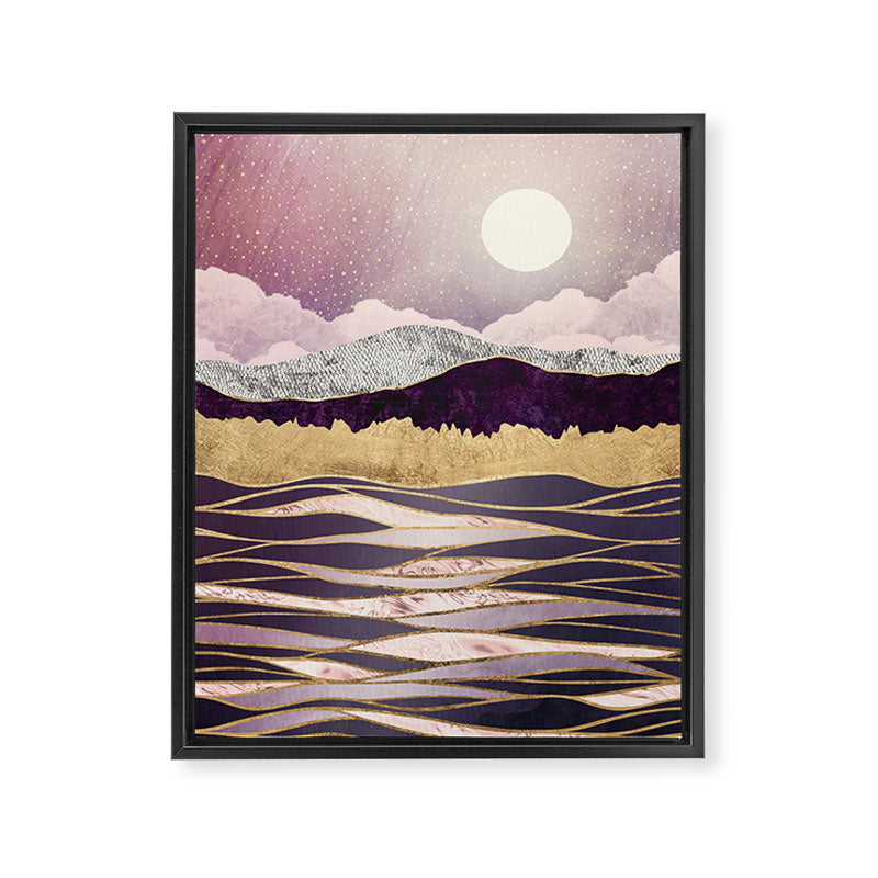 Lunar Waves Framed Canvas Print Gallery Image 8