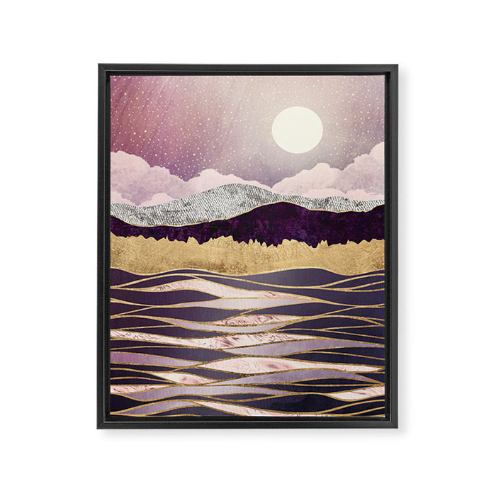 Lunar Waves Framed Canvas Print Gallery Image 1