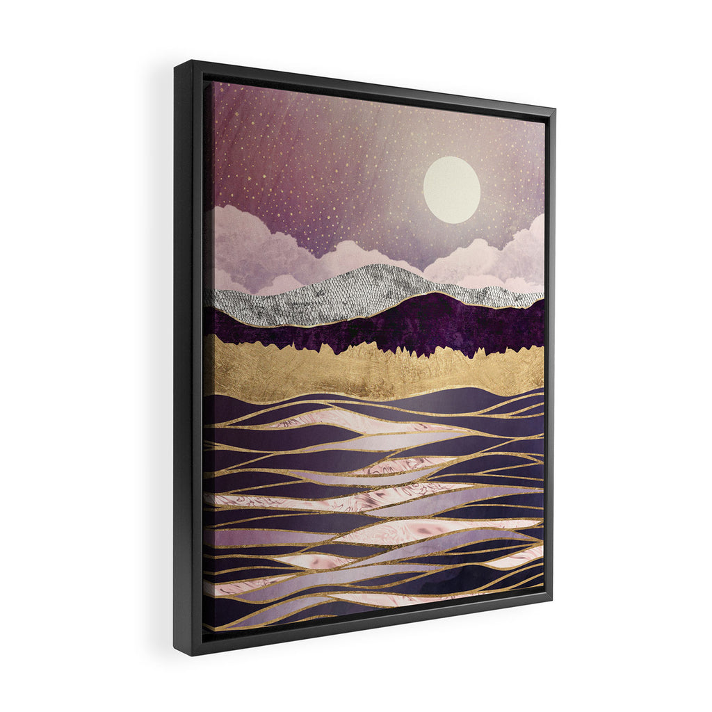 Lunar Waves Framed Canvas Print Gallery Image 2