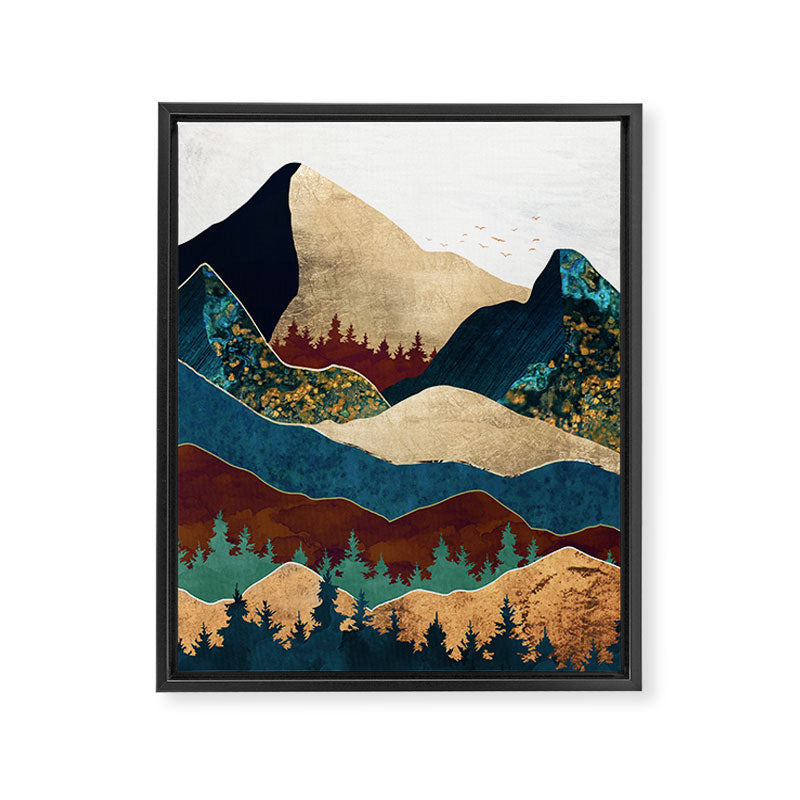 Malachite Mountains Framed Canvas Print Gallery Image 8