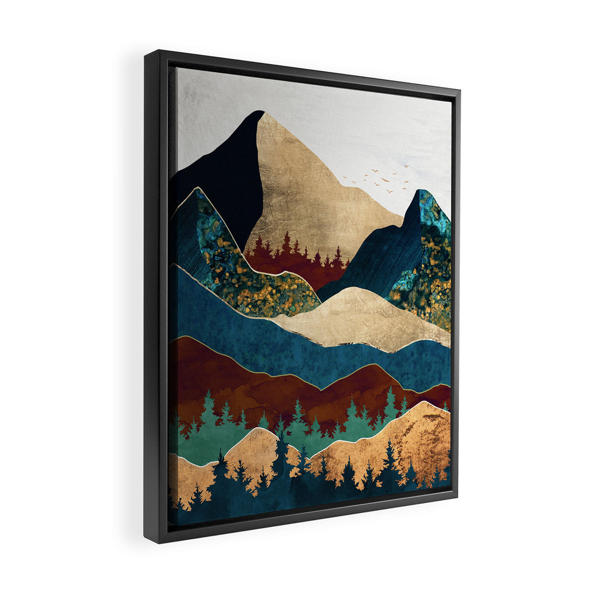 Malachite Mountains Framed Canvas Print Gallery Image 2