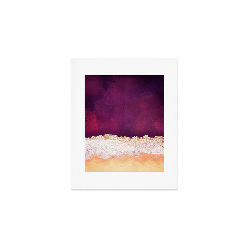 Maroon Ocean Art Print Gallery Image 1