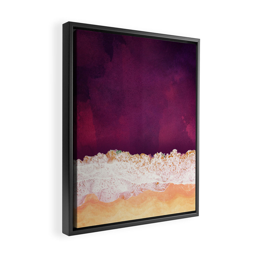 Maroon Ocean Framed Canvas Print Gallery Image 2