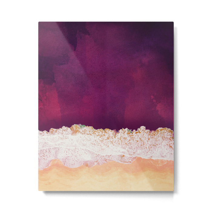 Maroon Ocean Metal Print Gallery Image 1