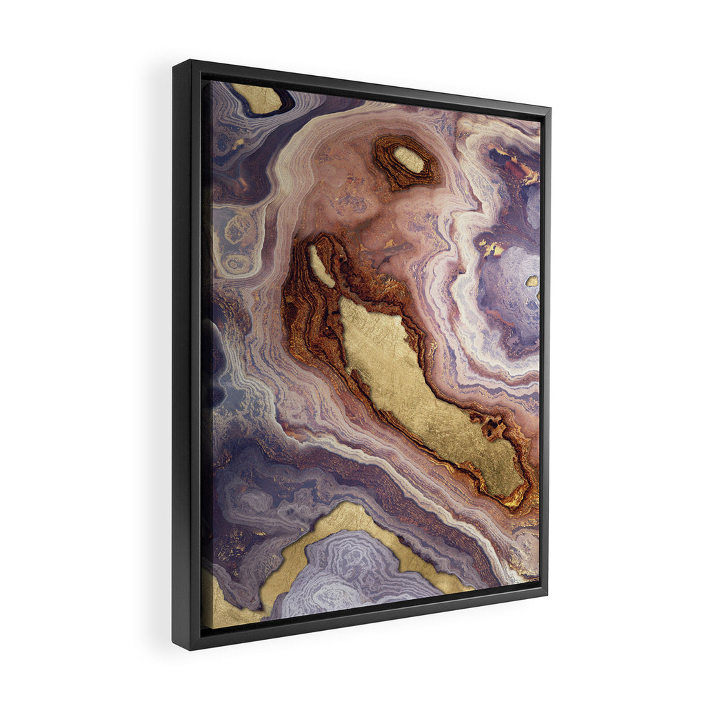 Mauve Agate Framed Canvas Print Gallery Image 2