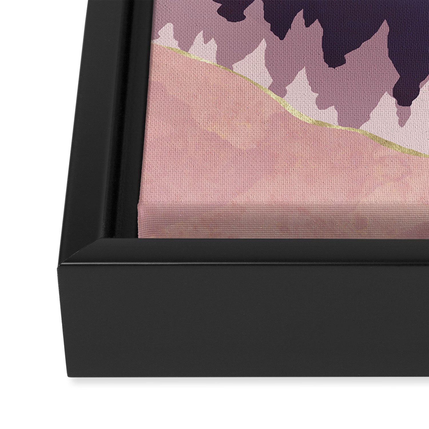 Mauve Lake Framed Canvas Print Gallery Image 3