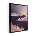 Mauve Lake Framed Canvas Print Gallery Image 2