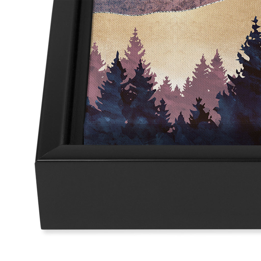 Mauve Vista Framed Canvas Print Gallery Image 3
