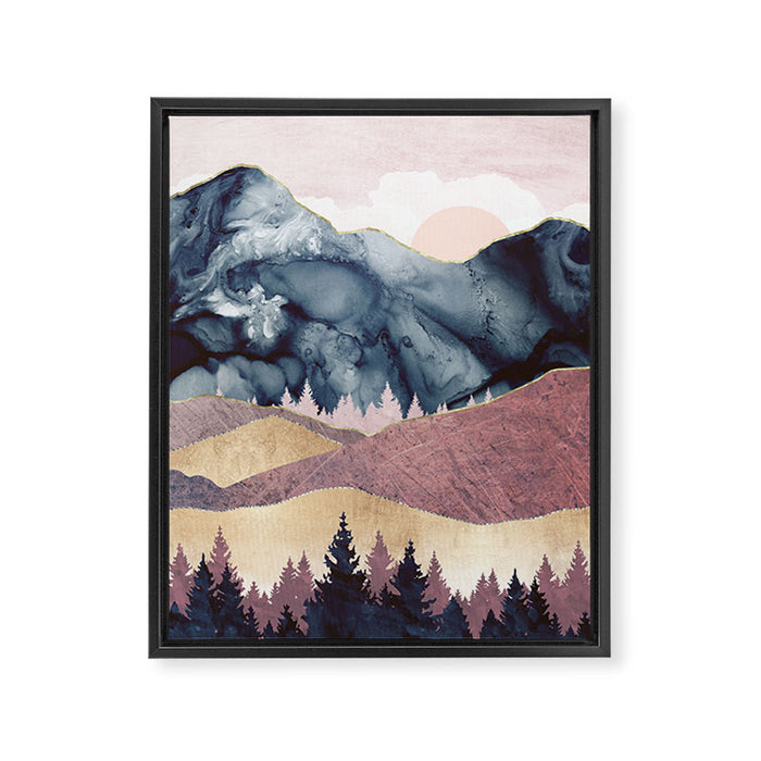 Mauve Vista Framed Canvas Print Gallery Image 1