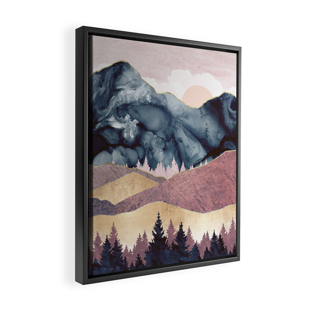 Mauve Vista Framed Canvas Print Gallery Image 2