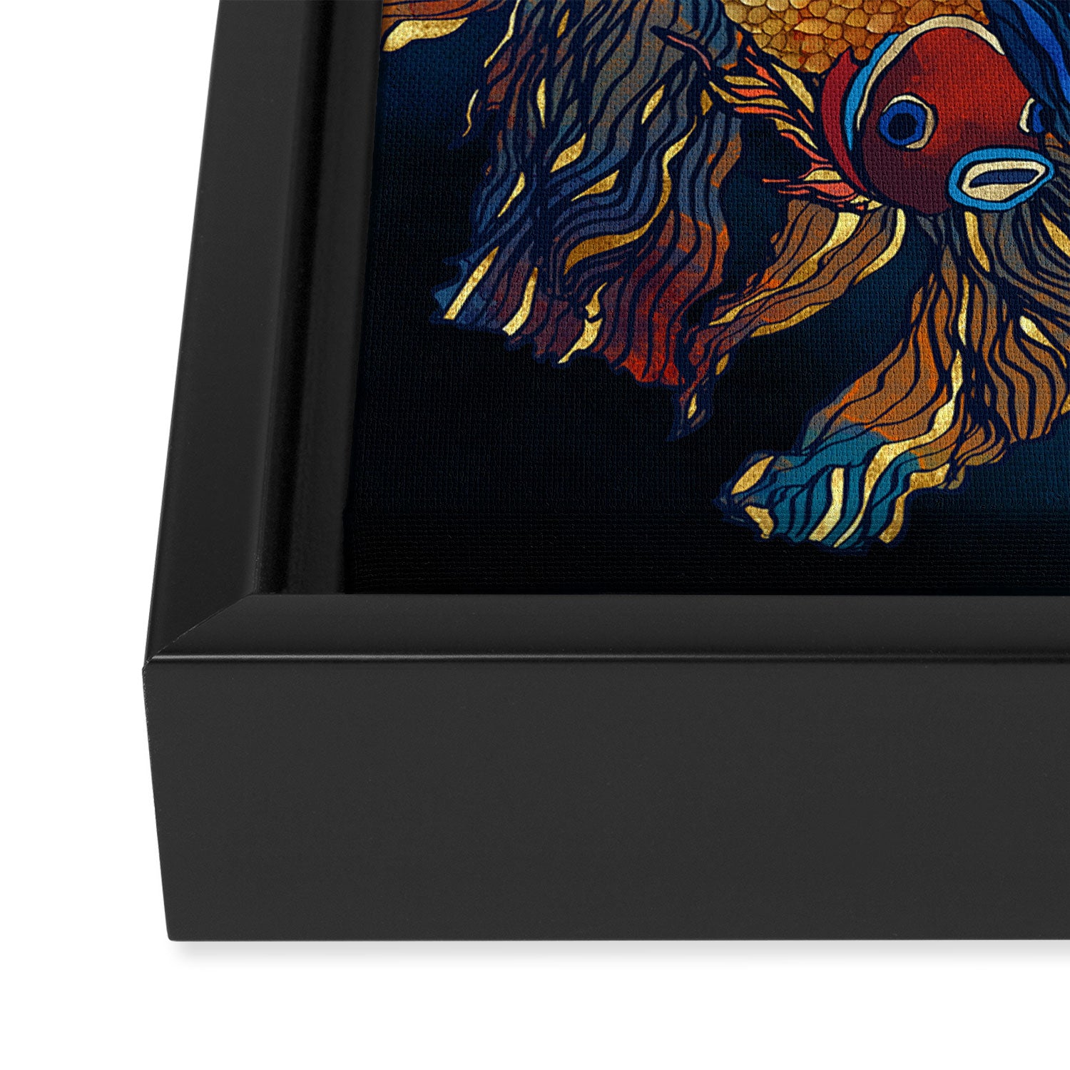 Metallic Betta Fish Framed Canvas Print Gallery Image 3