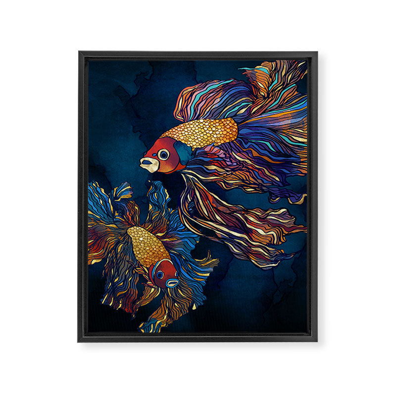 Metallic Betta Fish Framed Canvas Print Gallery Image 8