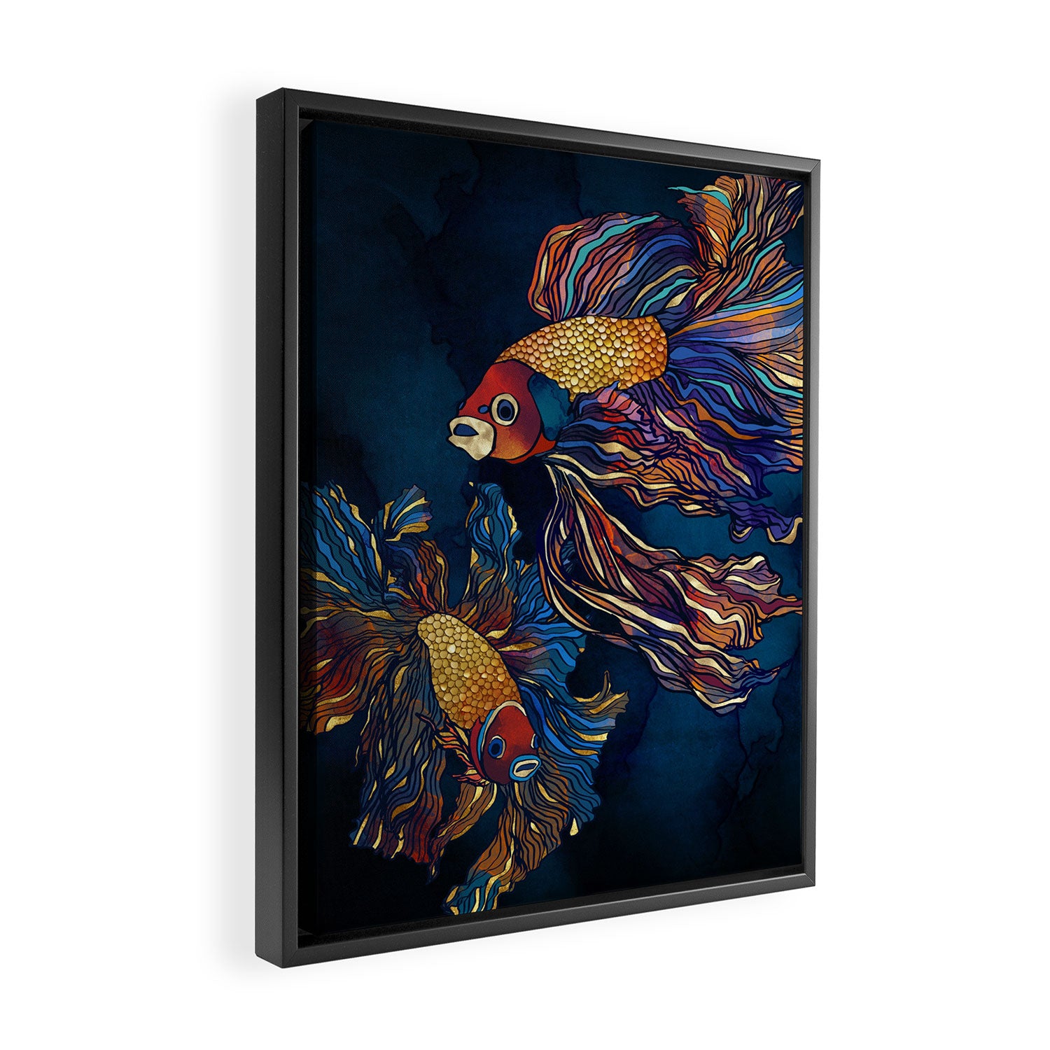 Metallic Betta Fish Framed Canvas Print Gallery Image 2