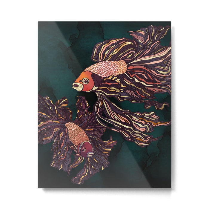 Metallic Betta Fish II Metal Print Gallery Image 1