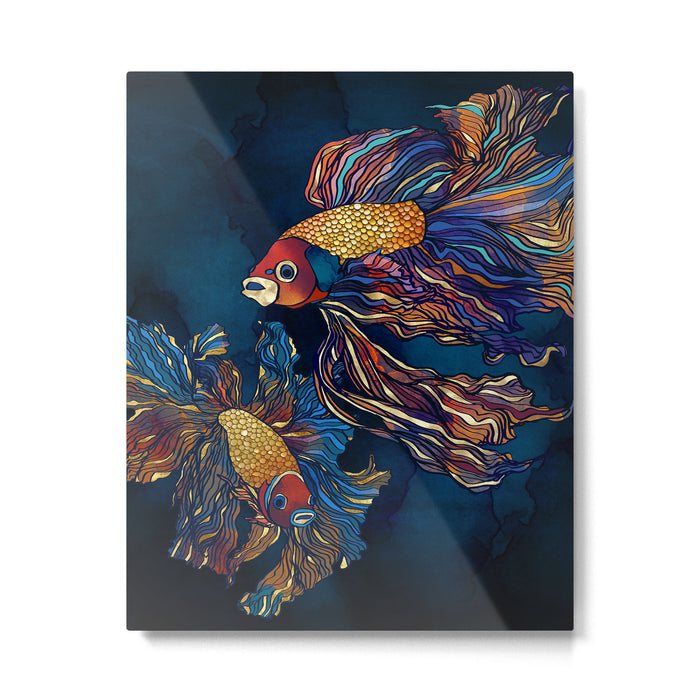 Metallic Betta Fish Metal Print Gallery Image 1