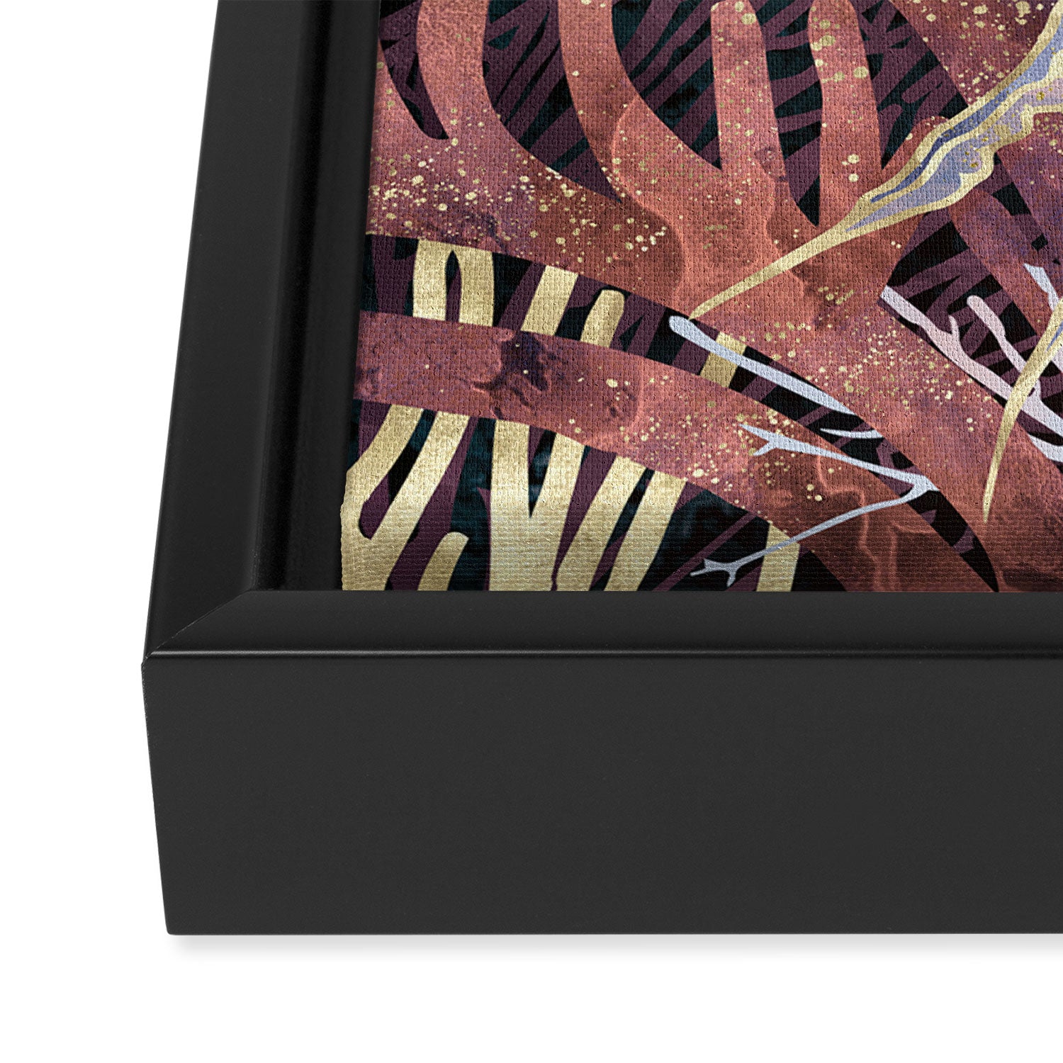 Metallic Coral Framed Canvas Print Gallery Image 3