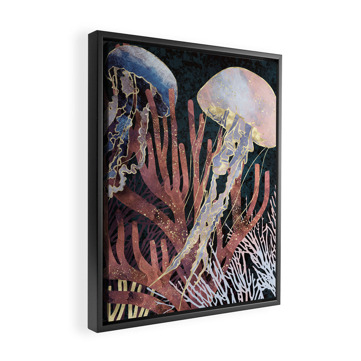 Metallic Coral Framed Canvas Print Gallery Image 2