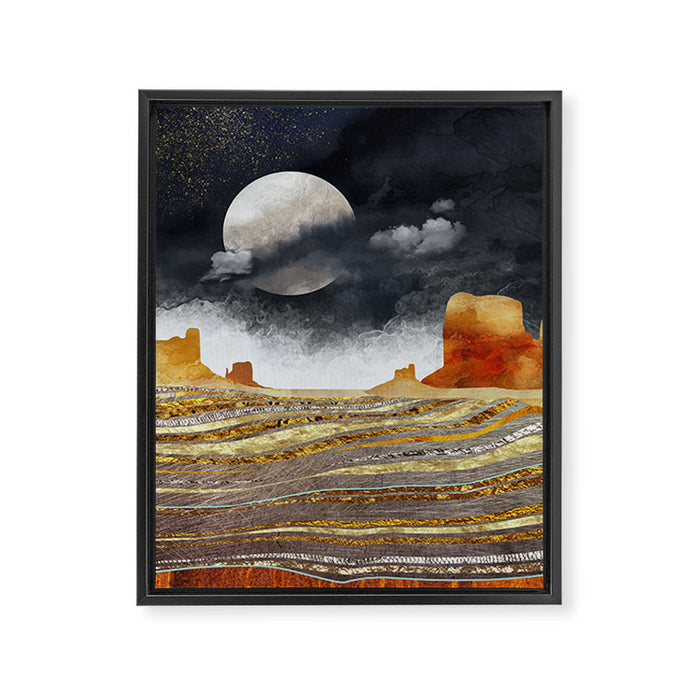 Metallic Desert Framed Canvas Print Gallery Image 1