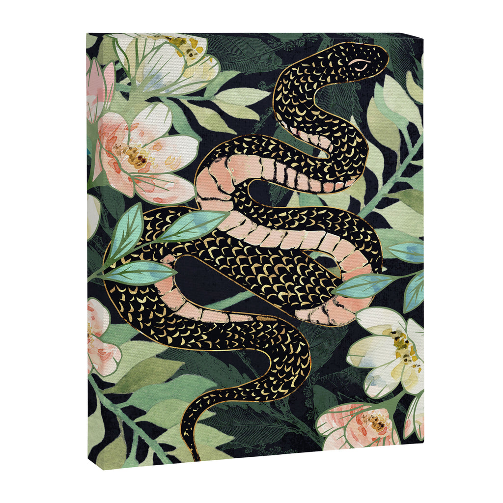 Metallic Floral Snake Canvas Print Gallery Image 8