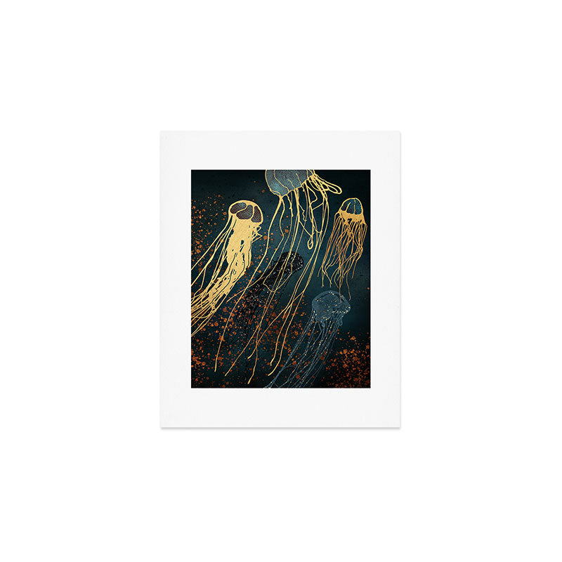 Metallic Jellyfish Art Print Gallery Image 1