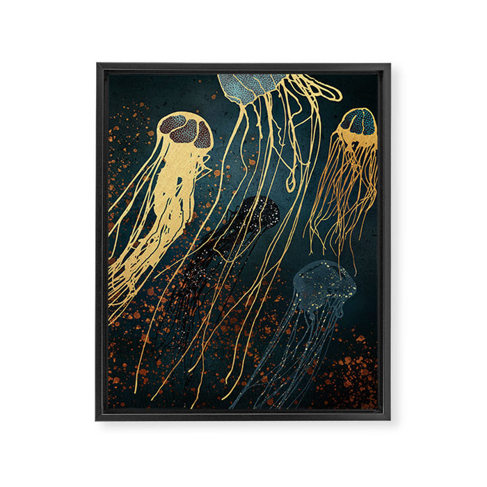 Metallic Jellyfish Framed Canvas Print Gallery Image 1