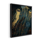 Metallic Jellyfish Framed Canvas Print Gallery Image 2