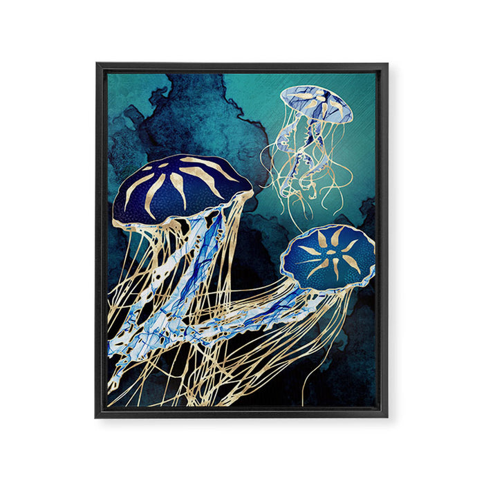 Metallic Jellyfish III Framed Canvas Print Gallery Image 1