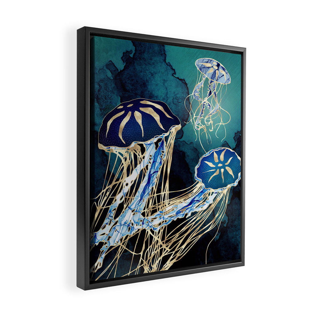Metallic Jellyfish III Framed Canvas Print Gallery Image 2