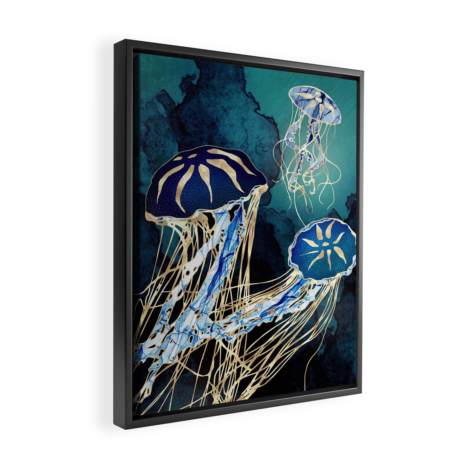Metallic Jellyfish III Framed Canvas Print Gallery Image 2