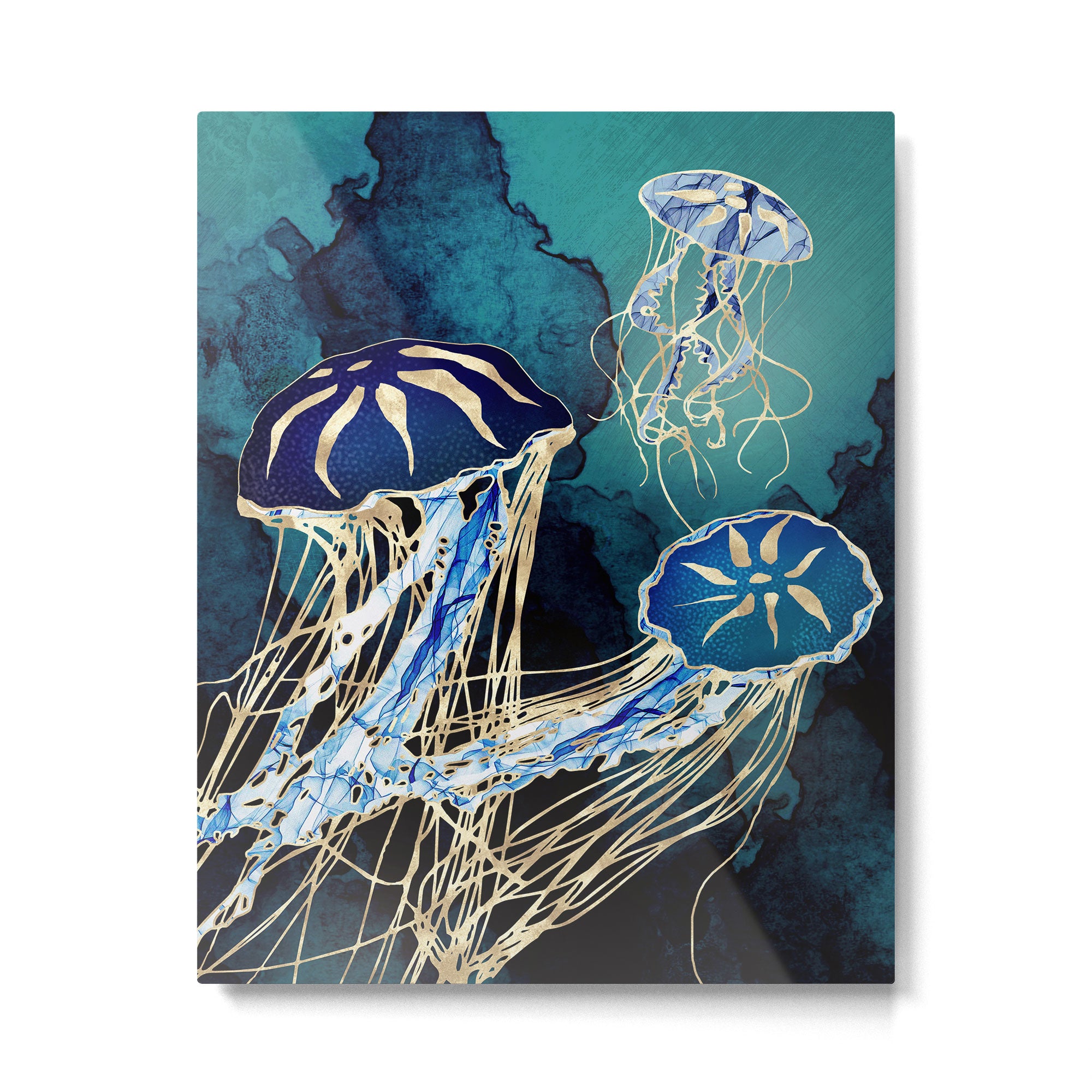 Metallic Jellyfish III Metal Print Gallery Image 6