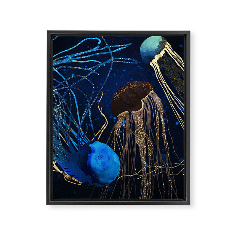 Metallic Jellyfish IV Framed Canvas Print Gallery Image 8