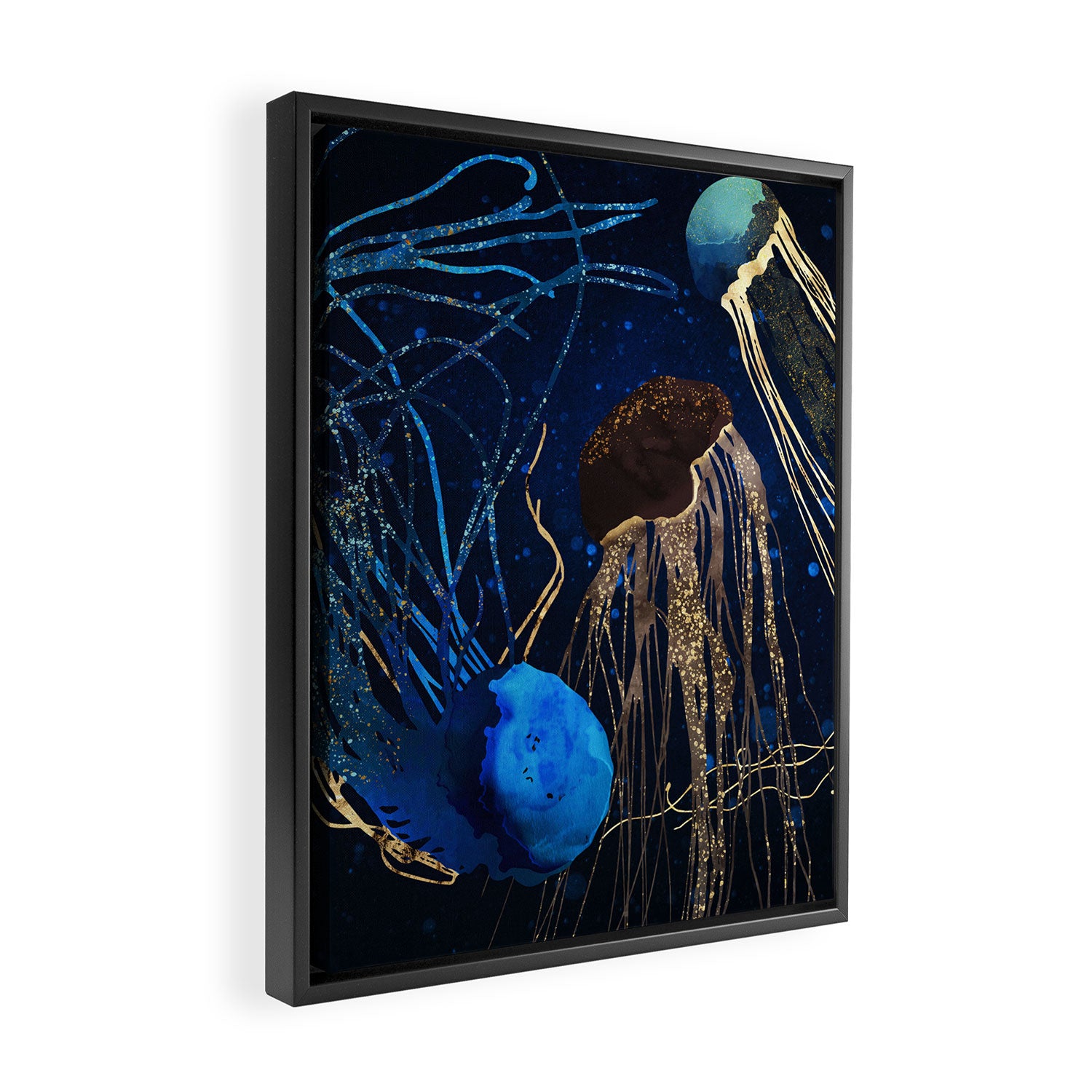 Metallic Jellyfish IV Framed Canvas Print Gallery Image 2