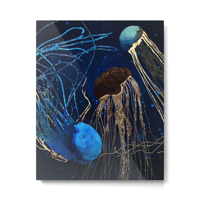 Metallic Jellyfish IV Metal Print Gallery Image 1