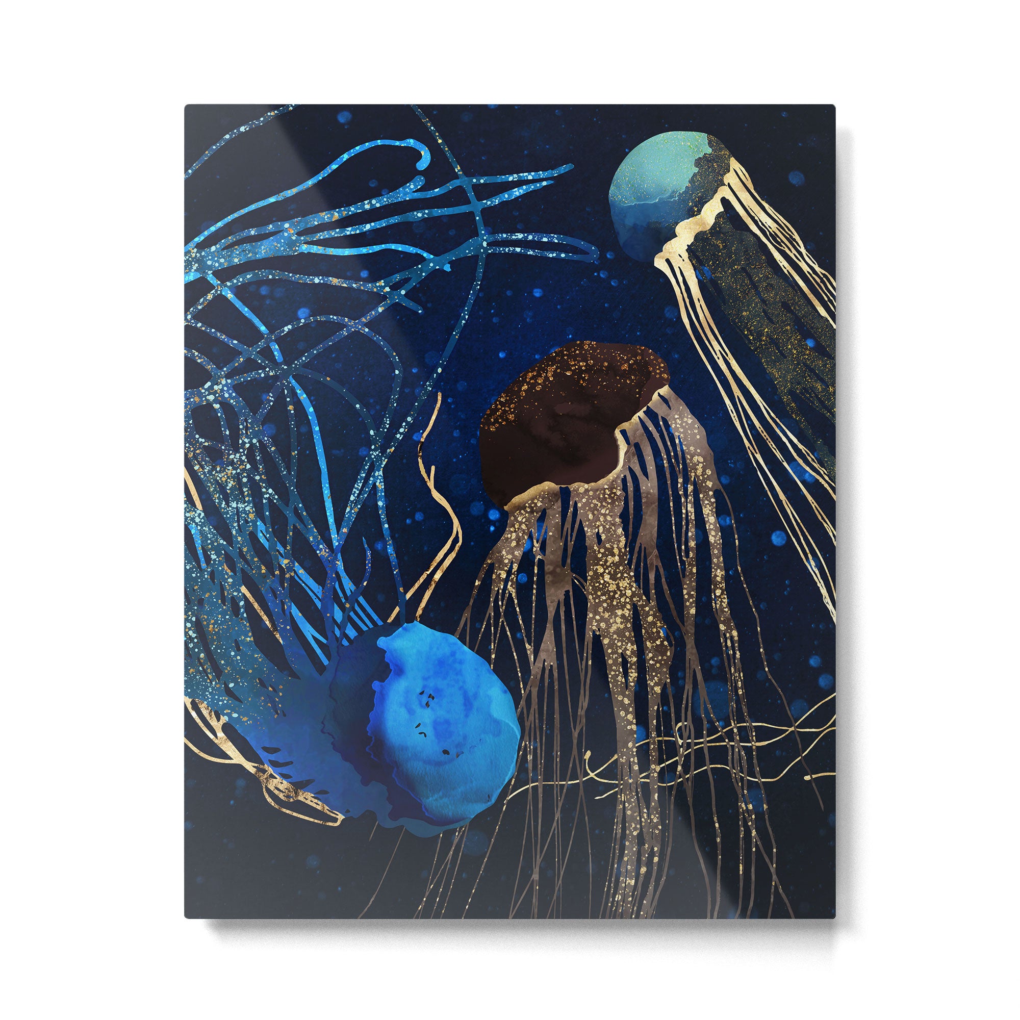 Metallic Jellyfish IV Metal Print Gallery Image 6
