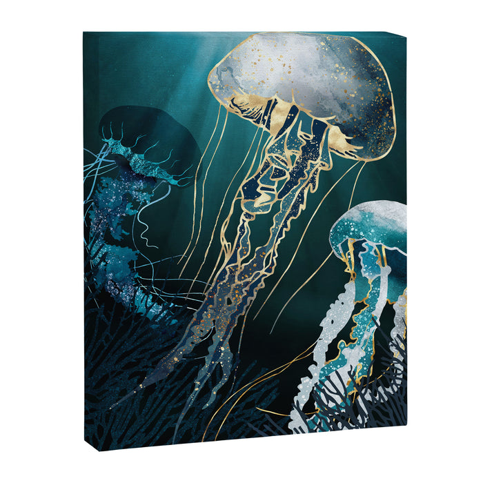 Metallic Jellyfish V Canvas Print Gallery Image 1