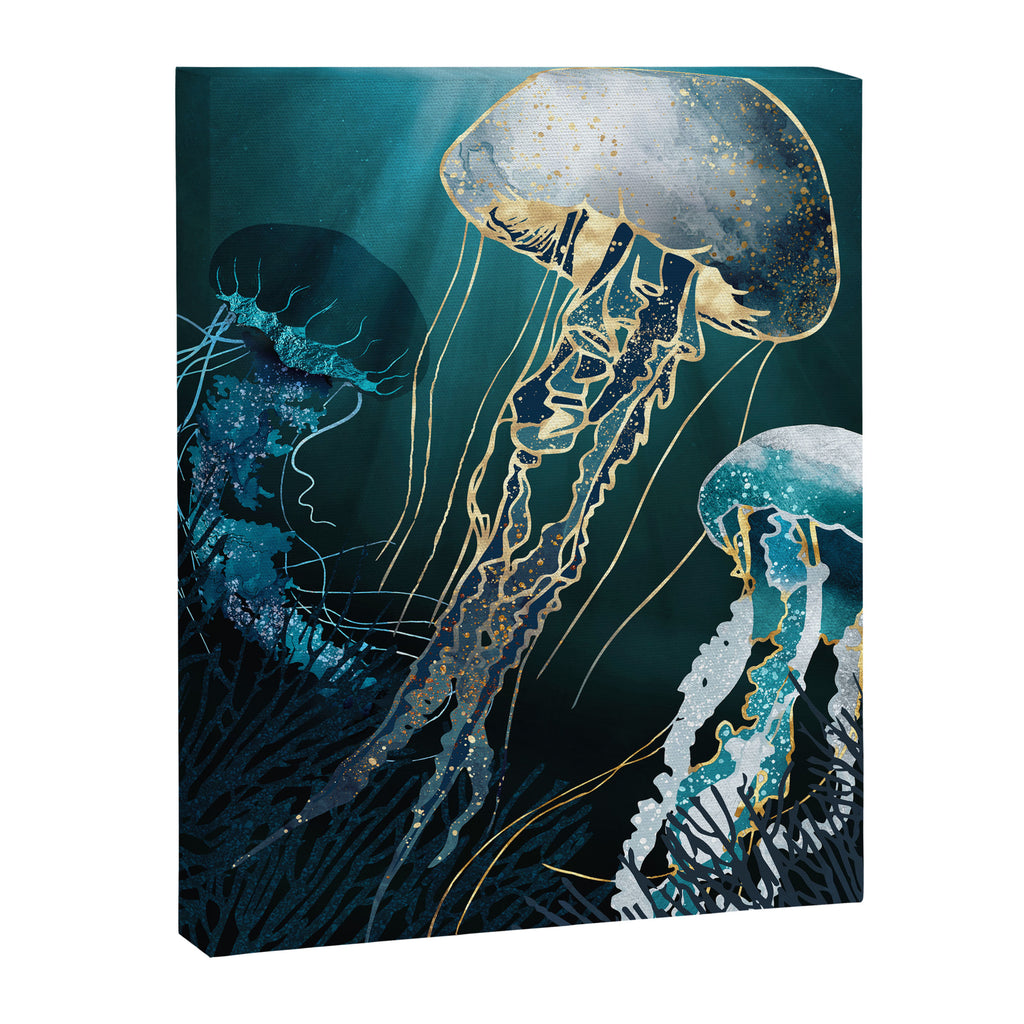 Metallic Jellyfish V Canvas Print Gallery Image 8