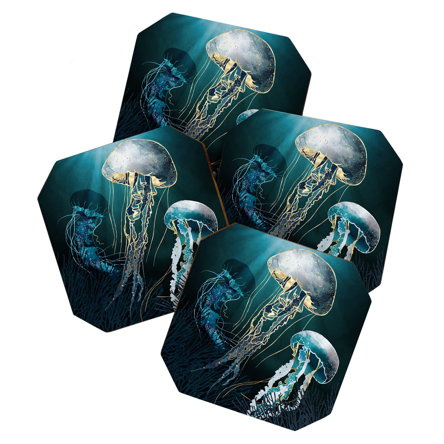 Metallic Jellyfish V Coaster Gallery Image 1