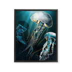 Metallic Jellyfish V Framed Canvas Print Gallery Image 8