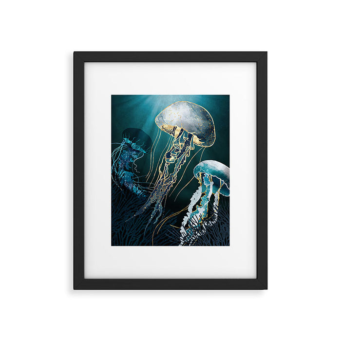 Metallic Jellyfish V Framed Art Print Gallery Image 1