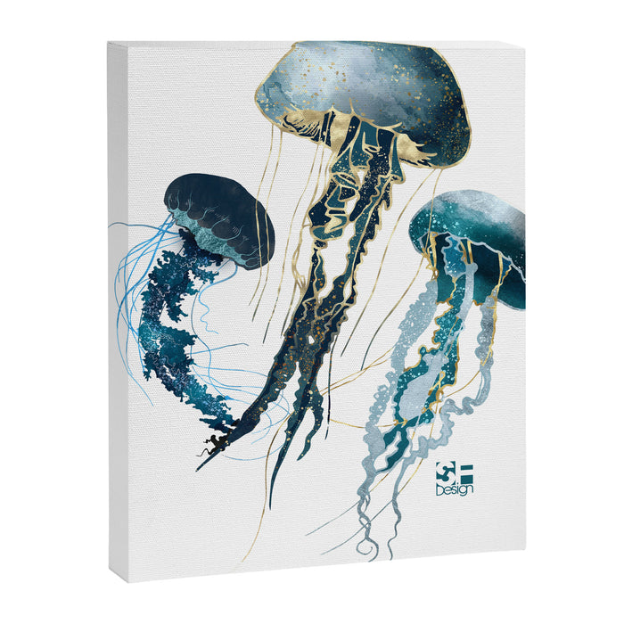 Metallic Jellyfish V-Custom Canvas Print Gallery Image 1