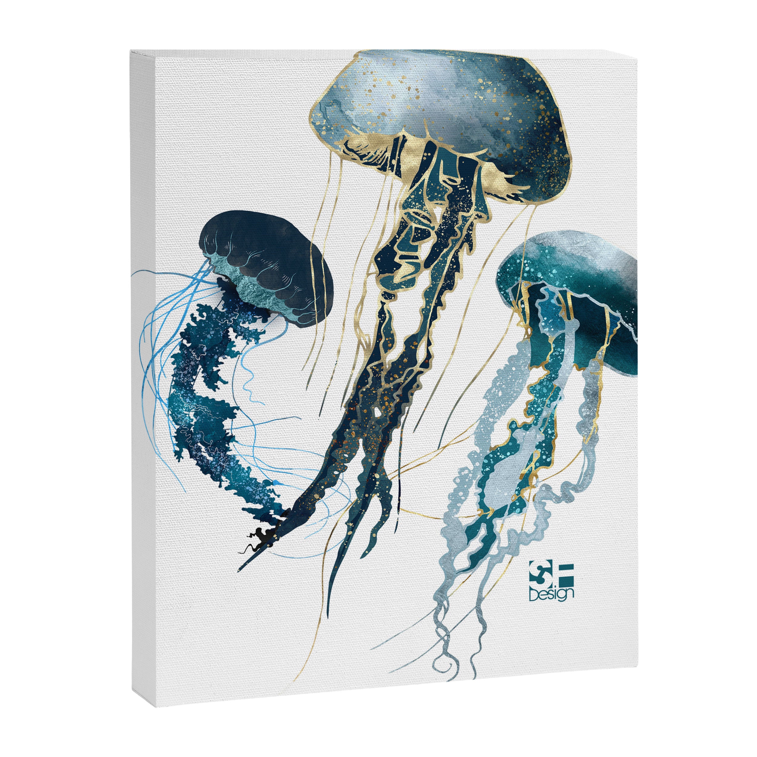 Metallic Jellyfish V-Custom Canvas Print Gallery Image 8