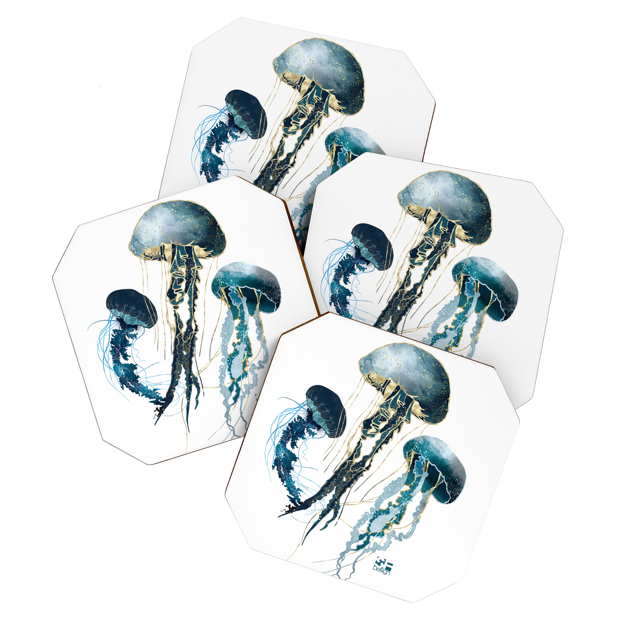 Metallic Jellyfish V-Custom Coaster Gallery Image 1