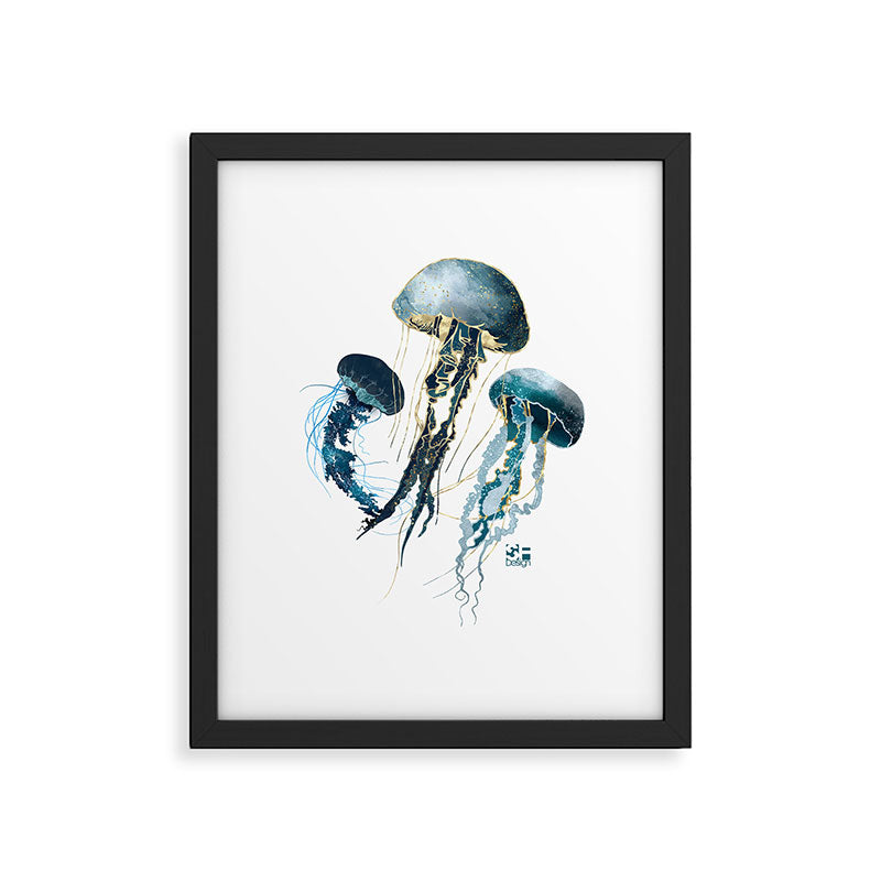 Metallic Jellyfish V-Custom Framed Art Print Gallery Image 6