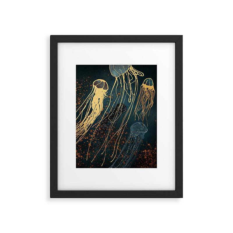 Metallic Jellyfish Framed Art Print Gallery Image 4