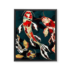 Metallic Koi Framed Canvas Print Gallery Image 8